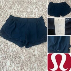 lululemon athletica Women's Dark Blue Athletic Shorts Size 14 Tall